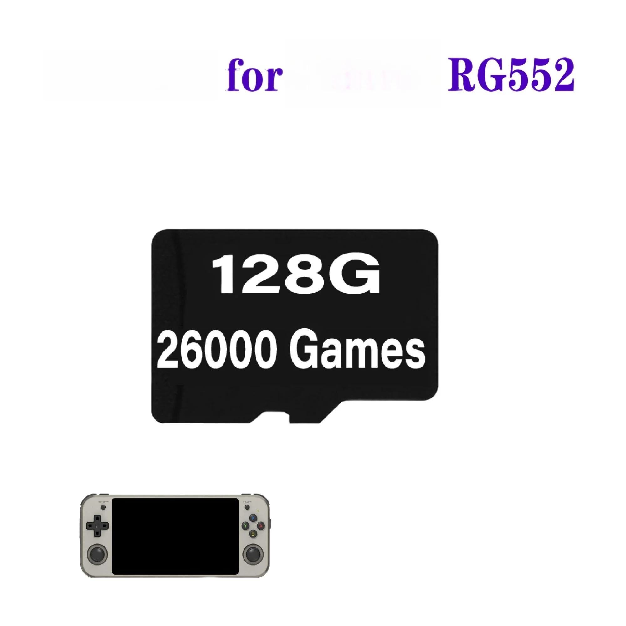 ANBERNIC-consola de juegos portátil Retro RG552, tarjeta TF, juegos precargados, tarjeta de memoria universal integrada, más de 512G, G80000 Juegos PSP: Verde