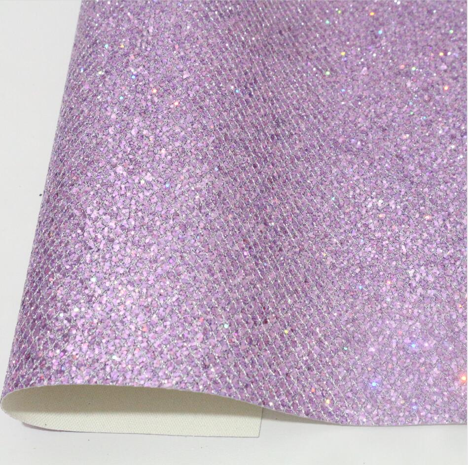 1 stk  a4 størrelse 21 x 29cm rutenett glitter lær ark syntetisk pu lær stoff gjør-det-selv tilbehør håndverksutstyr: Lilla