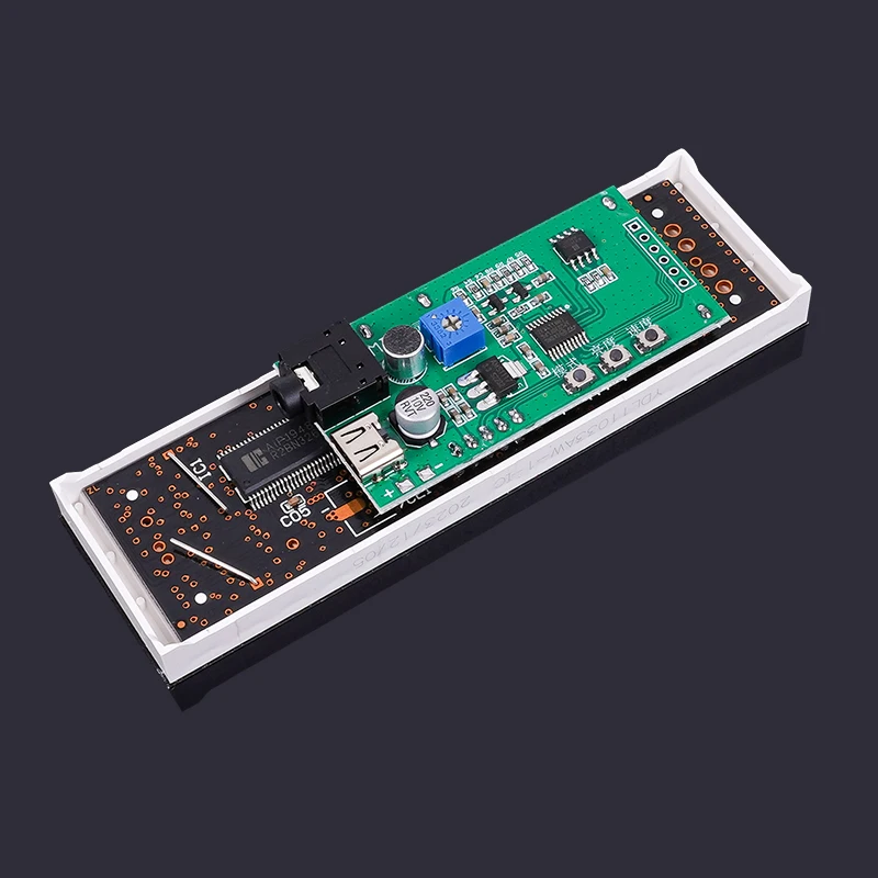 LED-Audiospektrumanzeige, sprachgesteuertes Musikspektrum, Rhythmuslicht, Ich bin Auto montierter USB 5V