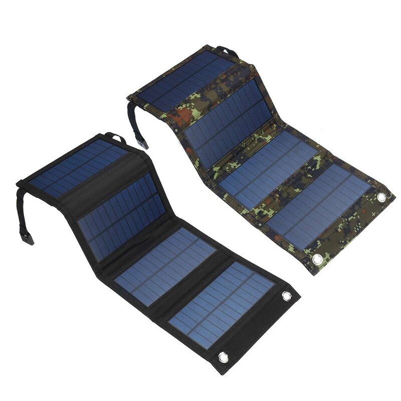 10W Foldable Solar Panel 5V Portable Waterproof Battery Charger USB Port Outdoor Power Bank for Phone PC Car RV Boat