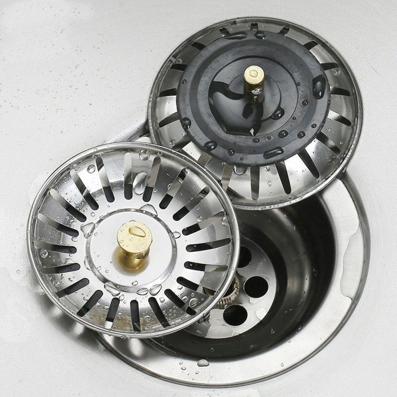 Stainless Steel Kitchen Sink Strainer Stopper Waste Plug Sink Filter Filtre Lavabo Bathroom Hair Catcher Kitchen Supplies