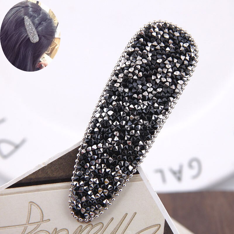 Spilli Accessori Dei Monili per le Ragazze di Moda Dei Capelli delle donne lungo acqua Goccia Rettangolo clip di Capelli Spilli Ornamenti Coreano Morsetto Copricapi: S1-nero