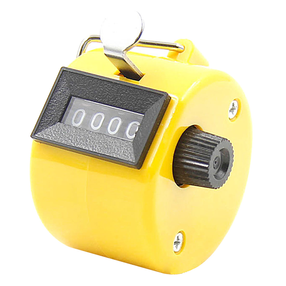 Mini Digitale Hand Tally Counter 4 Cijferig Nummer Hand Held Tally Teller Handleiding Tellen Golf Clicker Training Teller: Yellow