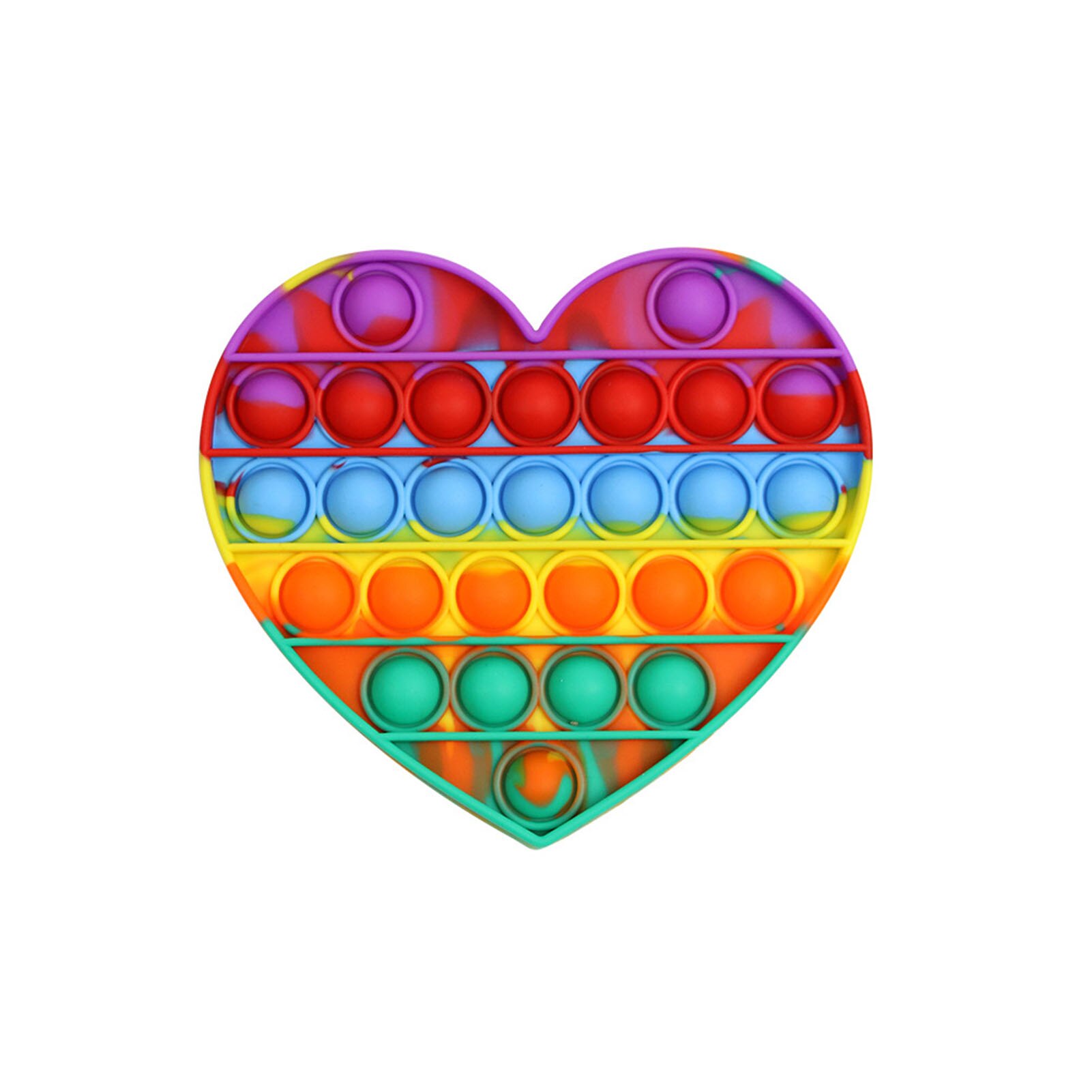 Rainbow Love Bubble Sensory Toy Squeeze Stress Reliever Hand Toys: 15