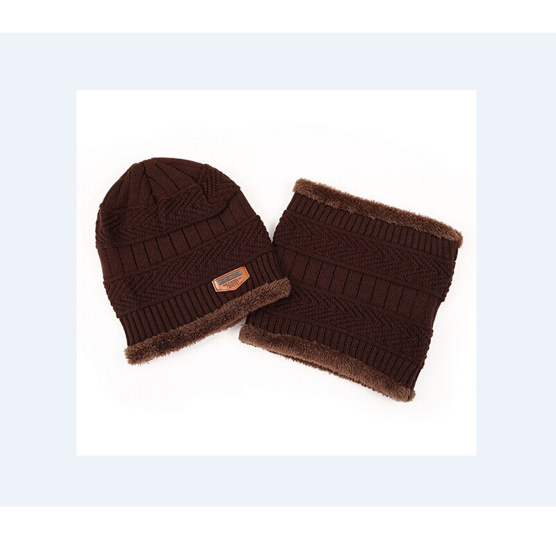 Gorro de Camping para hombre y mujer, gorro de esquí de vellón de lana cálido holgado + pañuelo para el cuello 2 uds, accesorios de invierno