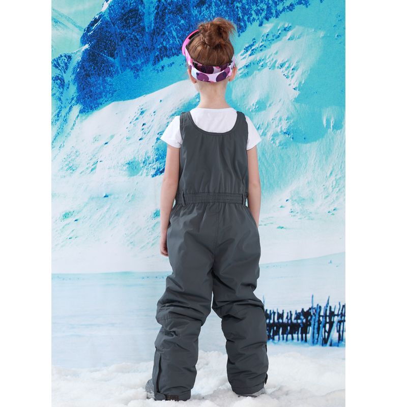 Detector children outdoor padded trousers boys and girls winter skiing pants overall jumpsuit strap romper girl bib 92-134