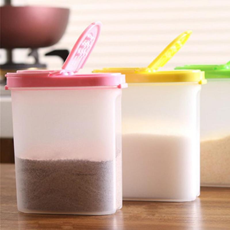 Plastic Fruit Storage Box 2 Lids Sealed Crisper Grains Tank Kitchen Sorting Food Container Box Food Container