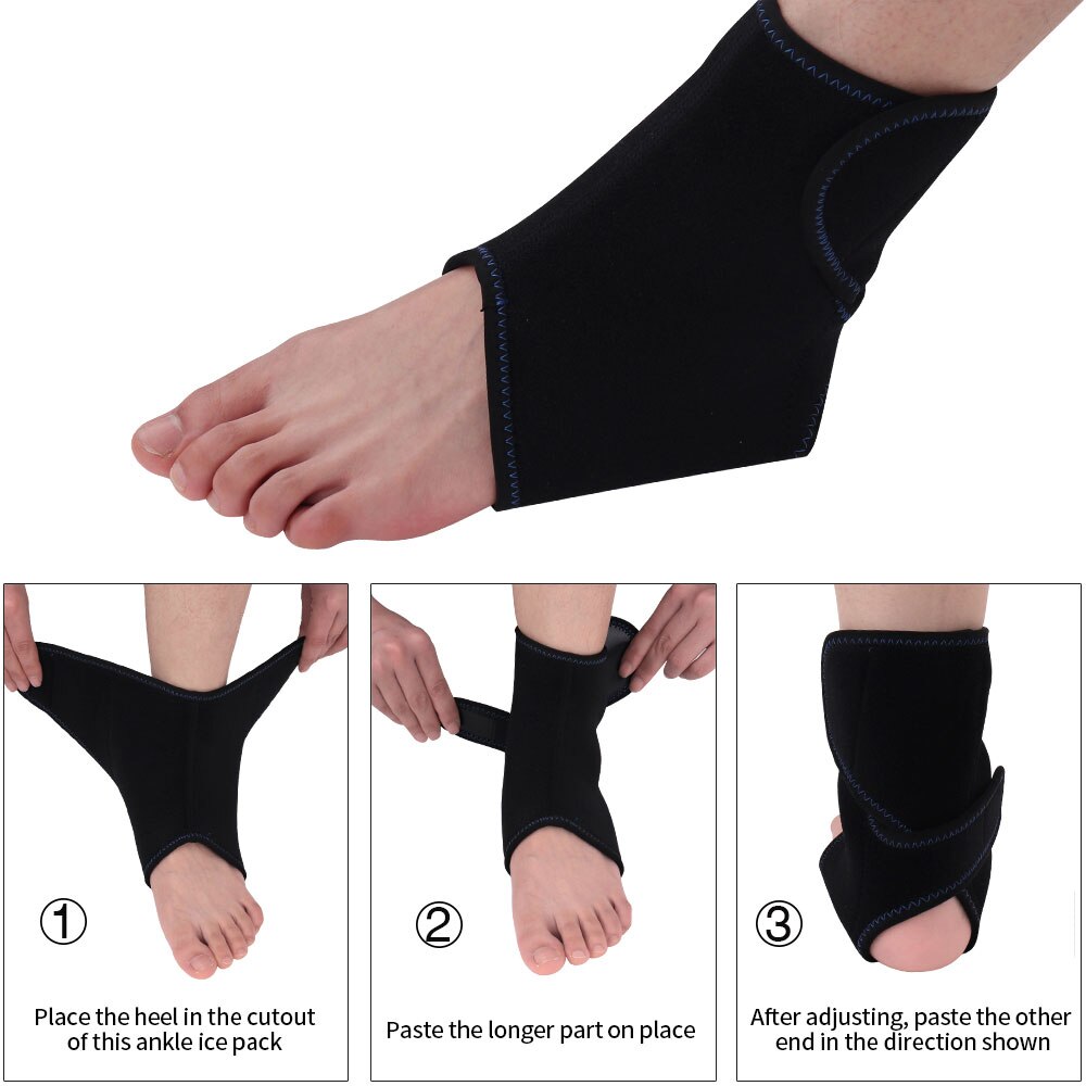 Foot Ankle Ice Pack Wrap Gel Ice Pack Flexible Cold Ankle Wrap for Achilles Injuries Plantar Fasciitis Swelling Sprains