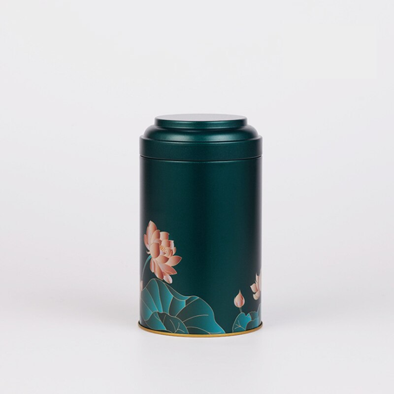 100-125g pojemność herbata zamknięty zbiornik średniej wielkości okrągłe blaszane pudełko na herbatę: zielony