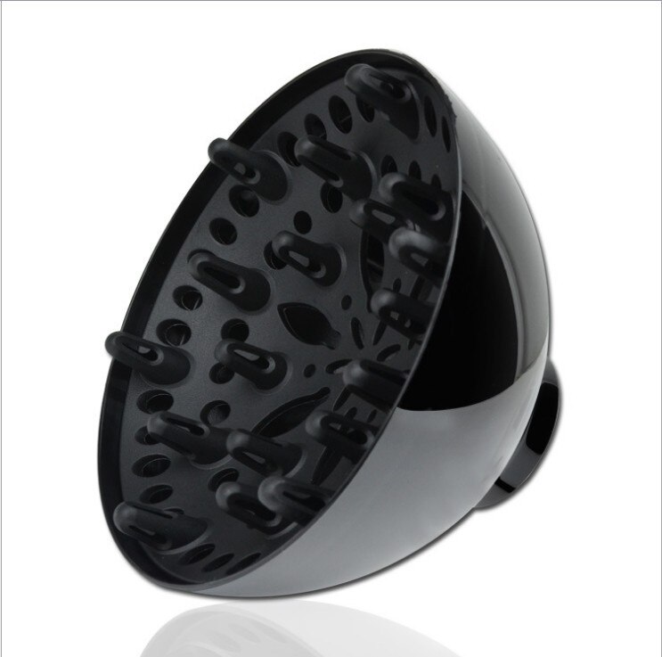 Curly Hair Funnel Shape Durable Care Nylon Styling Accessory Multifunction Hairdressing Hairdryer Diffuser Nozzle Salon Cover: Black B