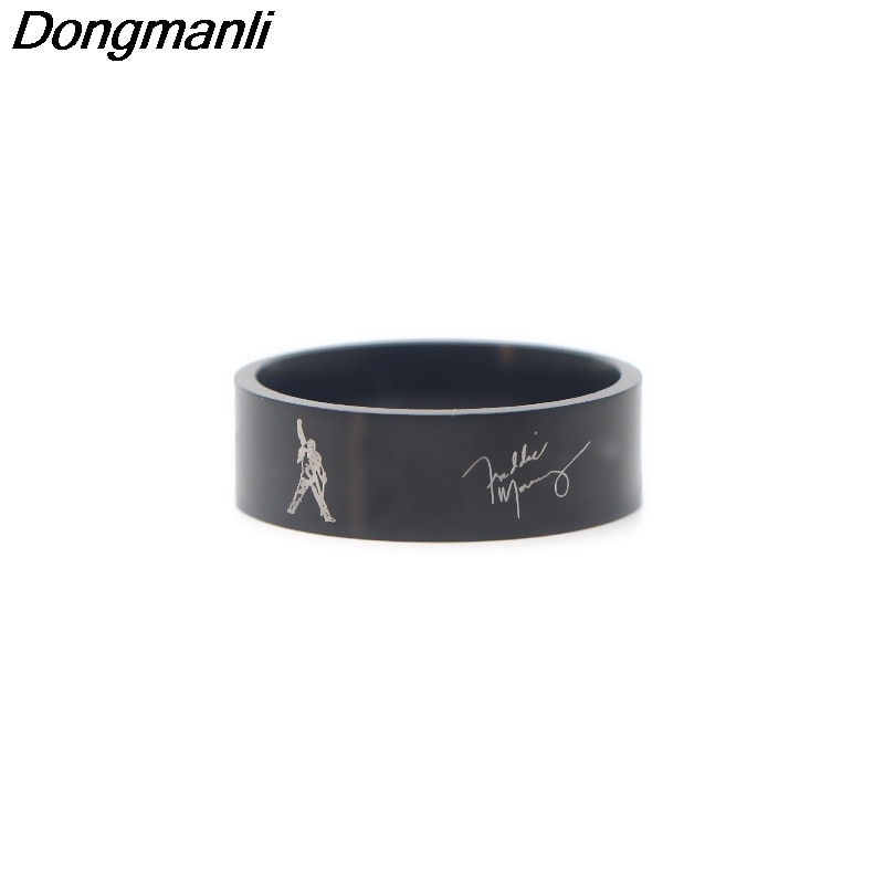 Dongmanli roestvrijstalen ring sieraden fans stijl zanger band muziek kunst ring