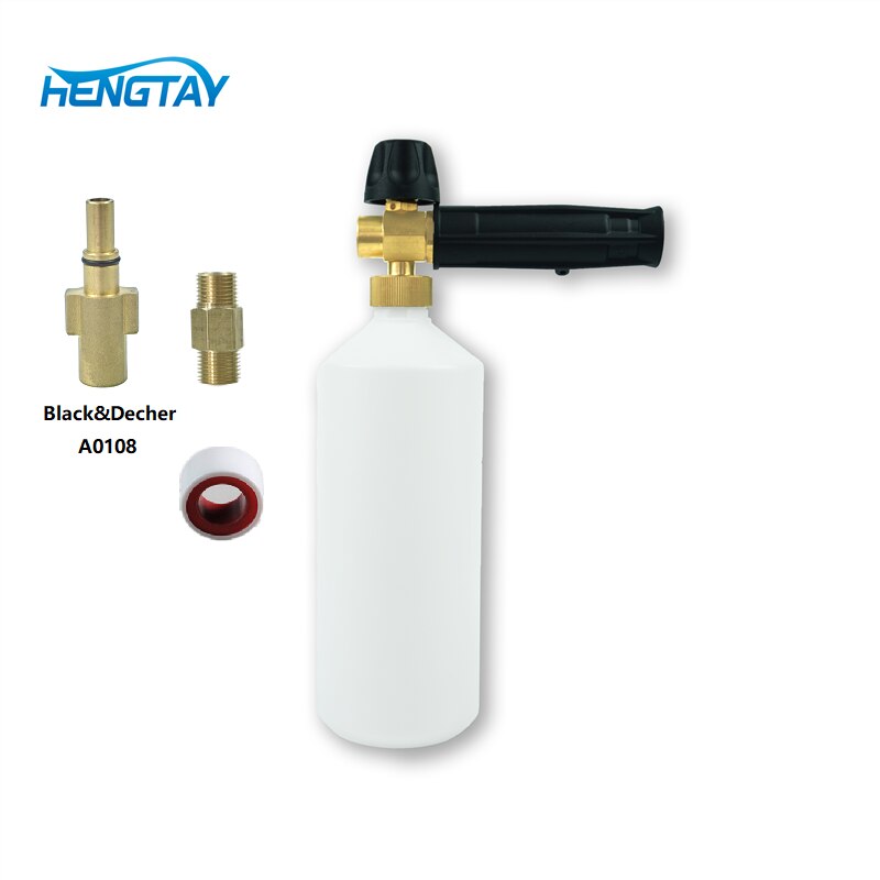 Adjustable Foam Cannon I Liter Bottle Snow Foam Lance with foam nozzle replacement Foam Blaster for Pressure Washer Gun: Black decker