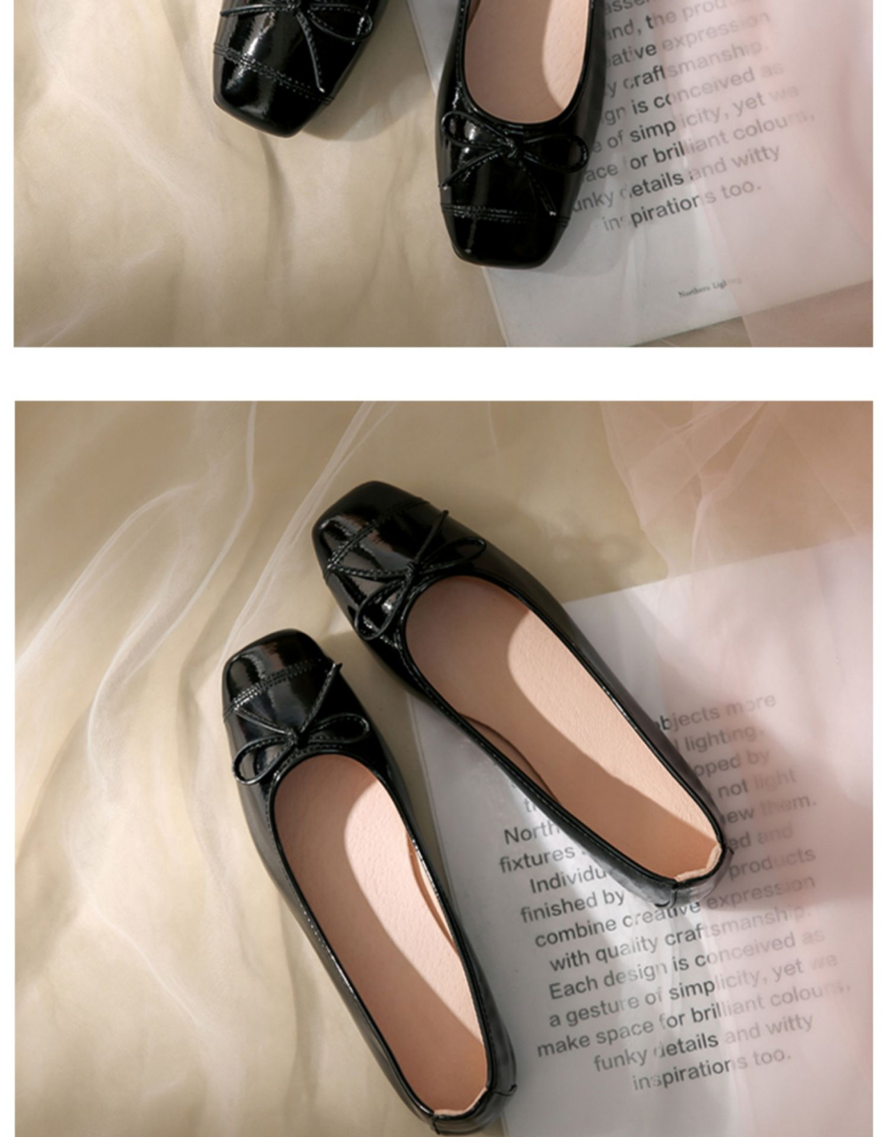 Scarpe basse donna ballerine punta tonda papillon scontrino in poi ballerine mocassini pigri mocassini scarpe casuale da donna 2024: nero / 39