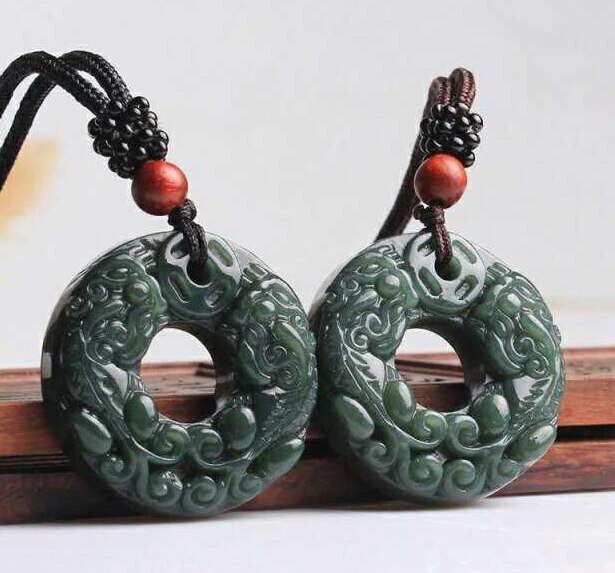 Jadeïet jade hanger Buddha Lucky amulet Ketting Boeddha Zegenen u