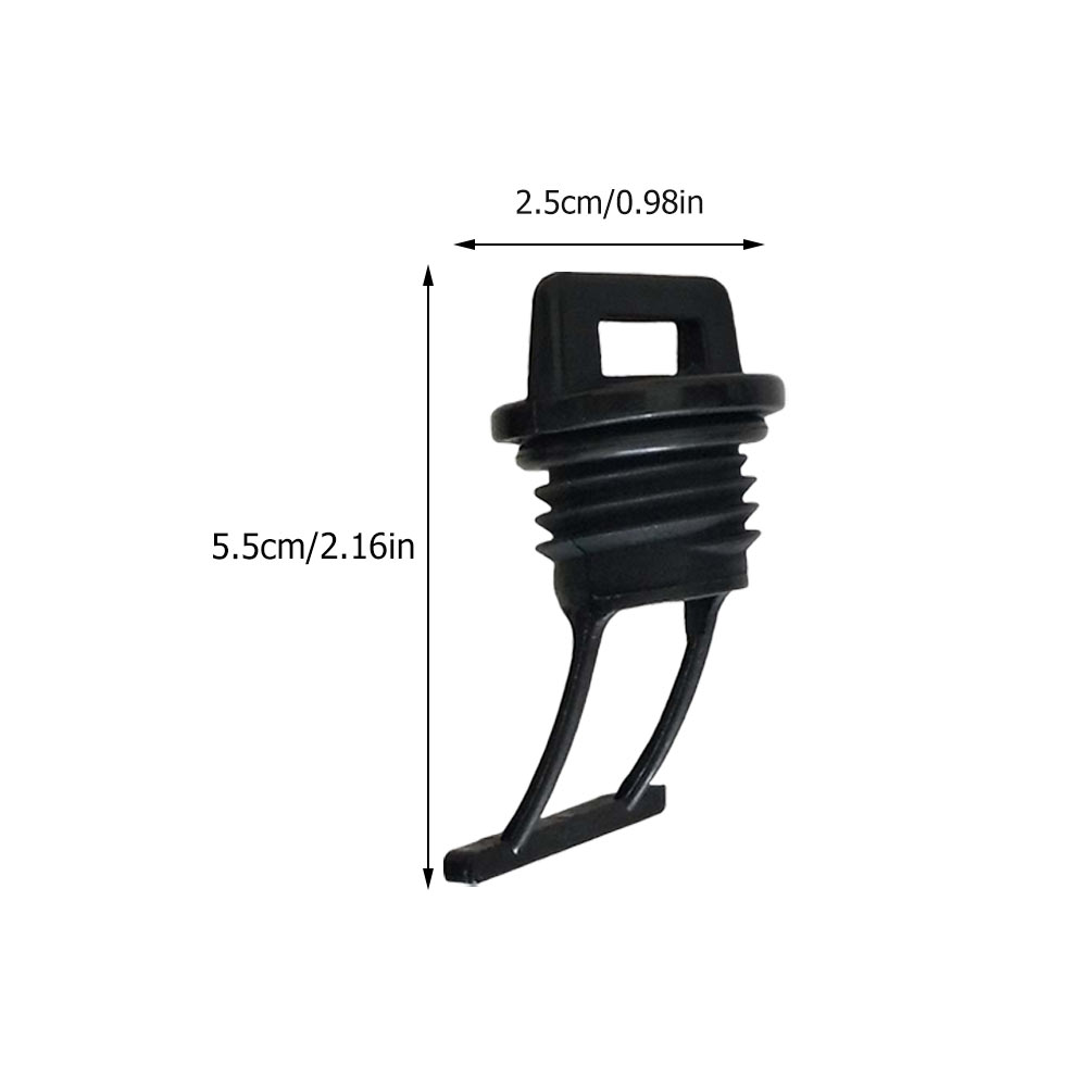 5 Pcs Black Kayak Drain Plugs Durable Nylon Scupper Plug Boat Accessories Canoe Holes Stopper Threaded Bung Water Sports Marine