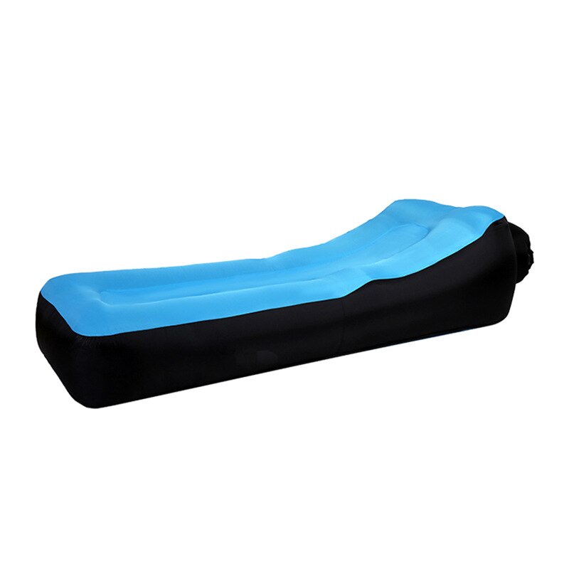Beach Lounge Chair Outdoor Lazy Inflatable Sofa Indoor Portable Inflatable Bed Camping Pad Camping Equipment Sillon De Playa: Blue