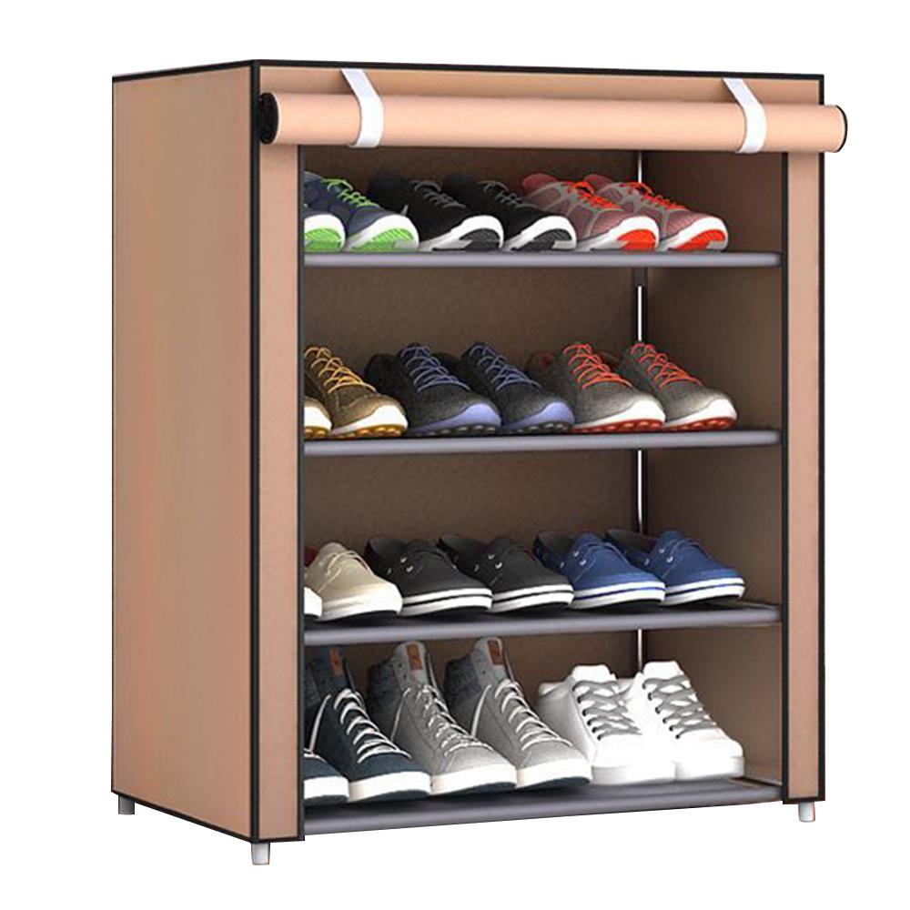 Multi-Schicht Vlies Stoff Schuh Regal Schuh Schrank Kreative Haushalt Pantoffel Raum Sparen Praktische Heimat Organisation: fünf Schichten Kaffee