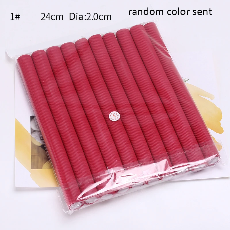 10 pçs flexível haste de ondulação do cabelo rolos de cabelo fabricantes espuma macia bendy torção cachos flexi rolos ferramentas estilo rolo de cabelo sem calor: Preto