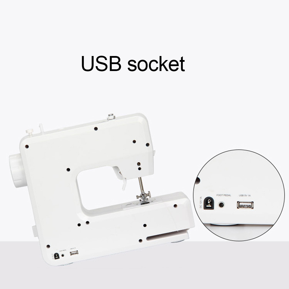 Mini Hause Multifunktions Elektrische Nähte Stoff NäHenne Maschine mit LED Licht tragbare nützliche näHenne maschine
