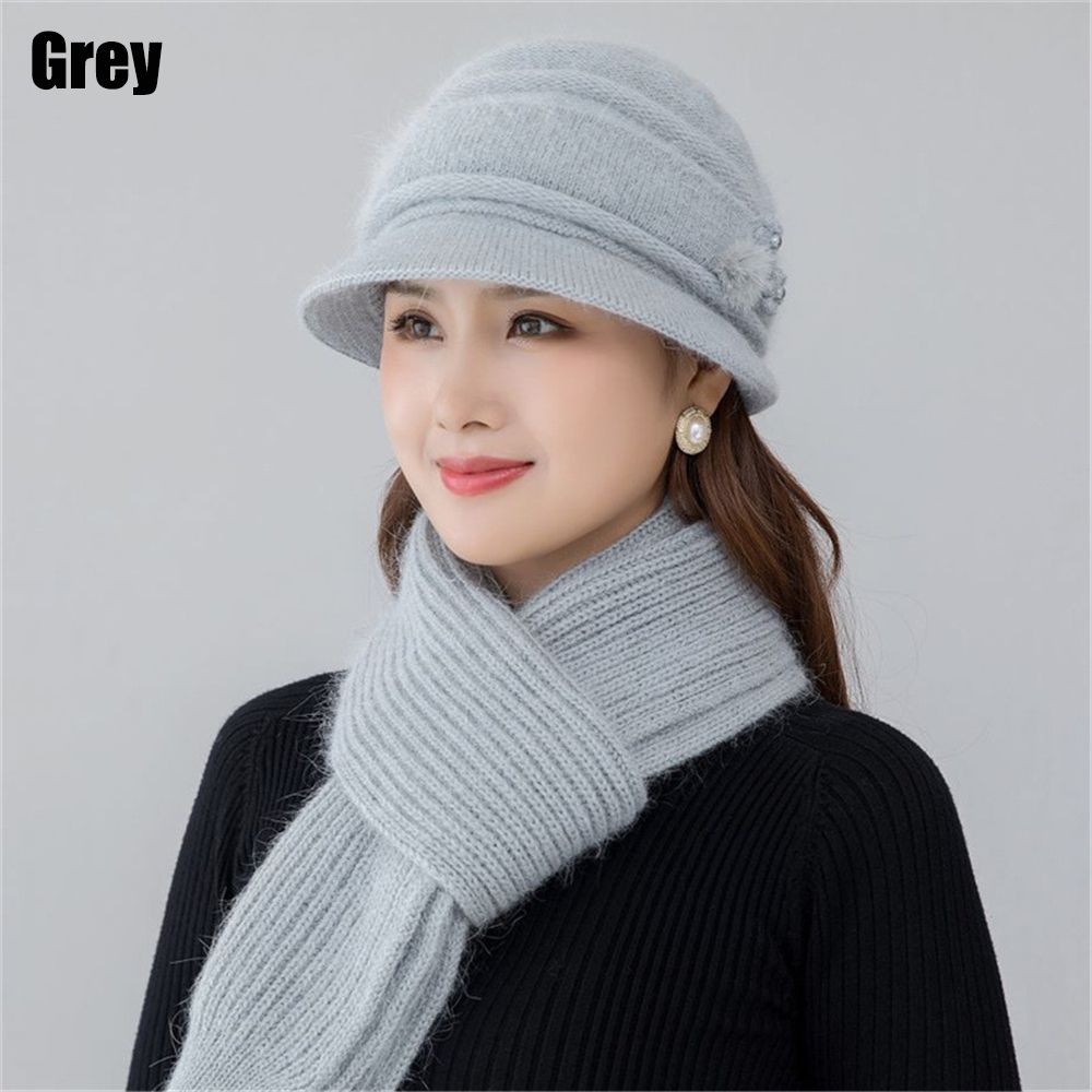 2/3pcs/Set Ladies Warm Thick Women Hat Scarf Set Knitted Beanies Caps Winter Hats Knitted Gloves Winter Hats