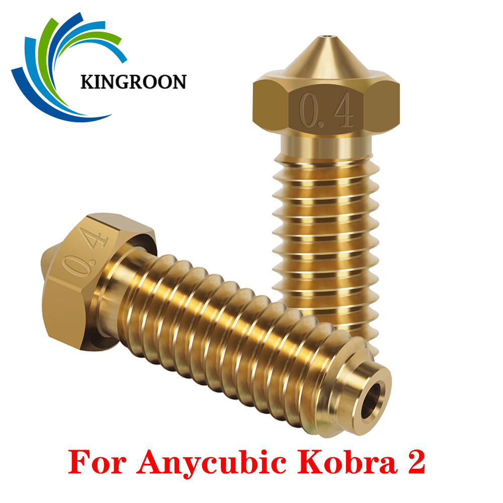Boquilla para volcán Anycubic Kobra 2, boquillas de latón de 0,4 0,6mm, alto flujo, alta precisión, filamento de 1,75mm, accesorios para impresora 3D E3D
