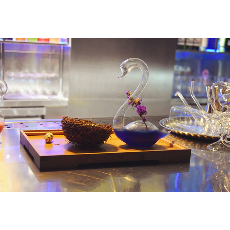 American Bar Latest Creativity Grace Swan Cocktail Straw Cup School Party DIY Mixing Wine Glass Cold Drink Container: Female Swan 230ml