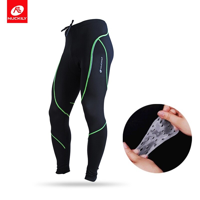 Nuckily Men's Pro Cycling Sportswear 3D Padded Coolmax Gel Bicycle Cycling Trousers Maillot Cycling Pants Mountain Bike Tight