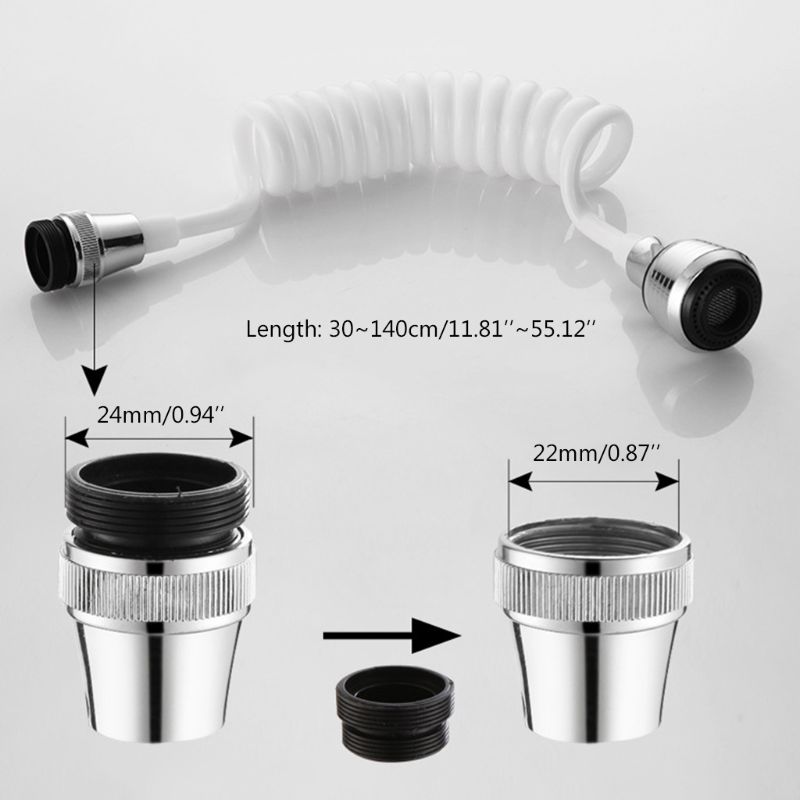 Lange Slang Slang Aanrecht Spuit Kraan Diffuser Rotary Filter Spuit Nozzle Douche Kraan Badkamer Apparatuur