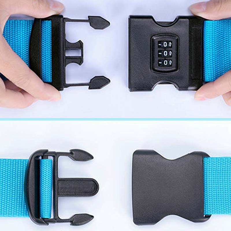 Bagage Riem Reizen Top Verstelbare Bagage Koffer Strap 3 Cijfers Wachtwoord Lock Gesp Safe Belt Strap Bagage Riemen