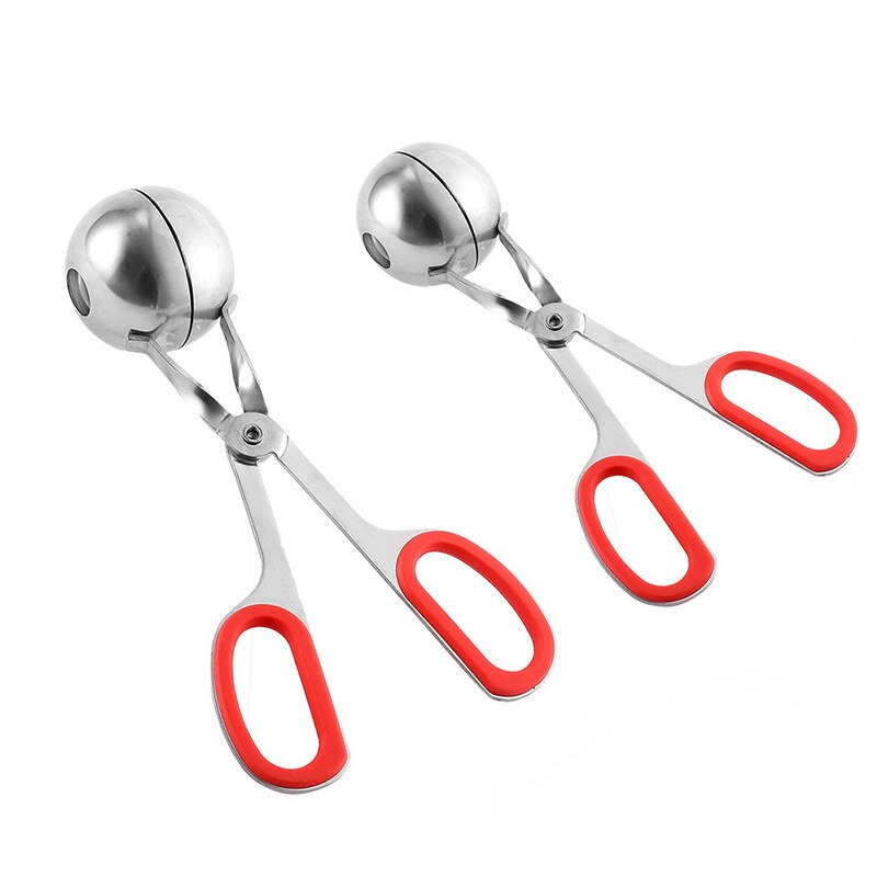 Rustfritt stål kjøttboller klipp piller maker matte klipp kjøttboller maker husholdnings suppe ball klipp fisk ball maker klipp spoonkitchentool