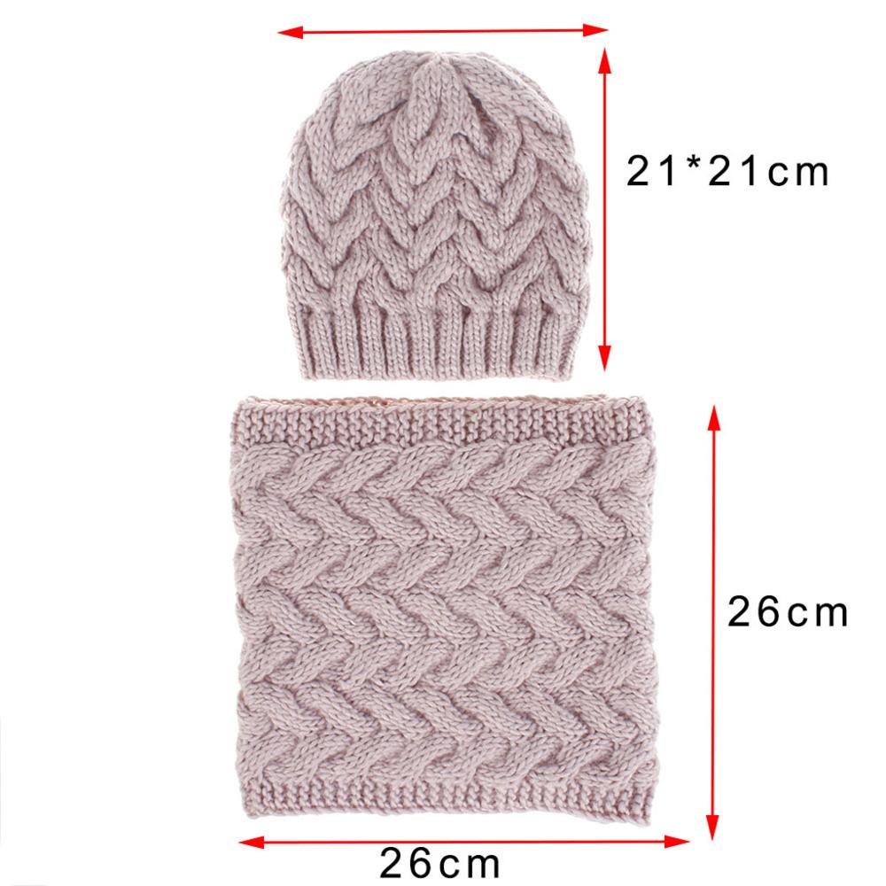 Winter muts sjaal set voor meisjes dames gebreide muts met zoom, muts, muts, casual warme muts, echarpe bonnet femme  #3f
