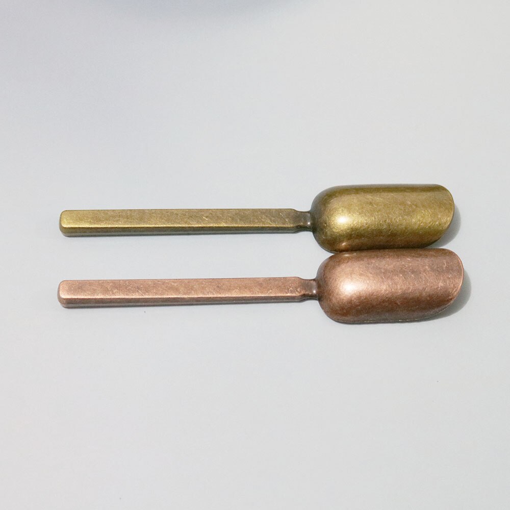 Unibird Traditional Copper Tea Spoon for Loose Leaf Kongfu Tea Scoop Chooser Holder Shovel Kitchen Tableware