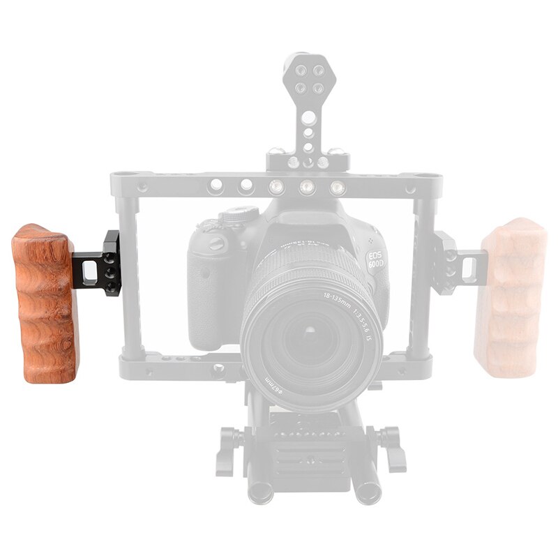 Right Wooden Handle Grip for Universal Camera Cage On The Side DSLR Camera Handle