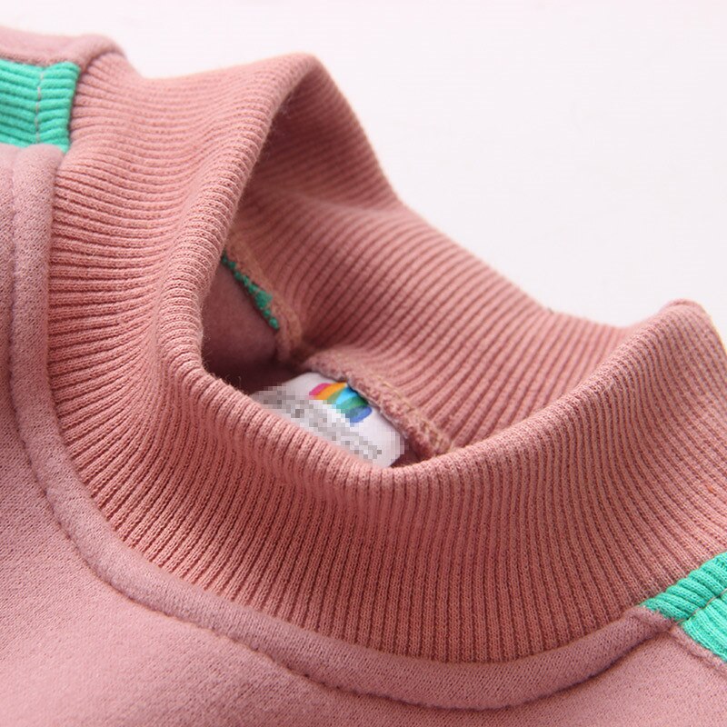 Herfst Winter Warm 2-9 10 Jaar Lange Mouw Plus Fluwelen Verdikking Kinderen Baby Meisjes Kerst Losse streep Sweatshirt