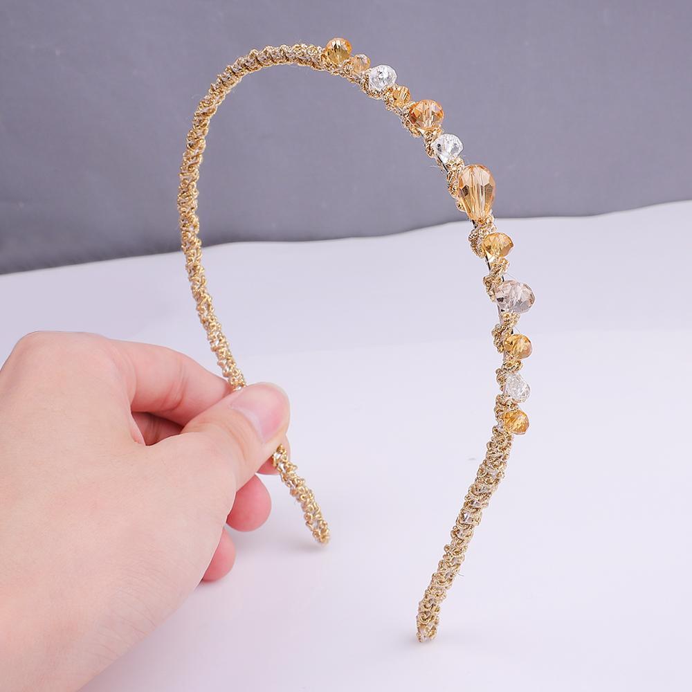 Aurstria-bandeau cheveux cristal arc-en-ciel | Accessoire pour mère de mariée, 14 couleurs, avec larges bords, strass,: 01