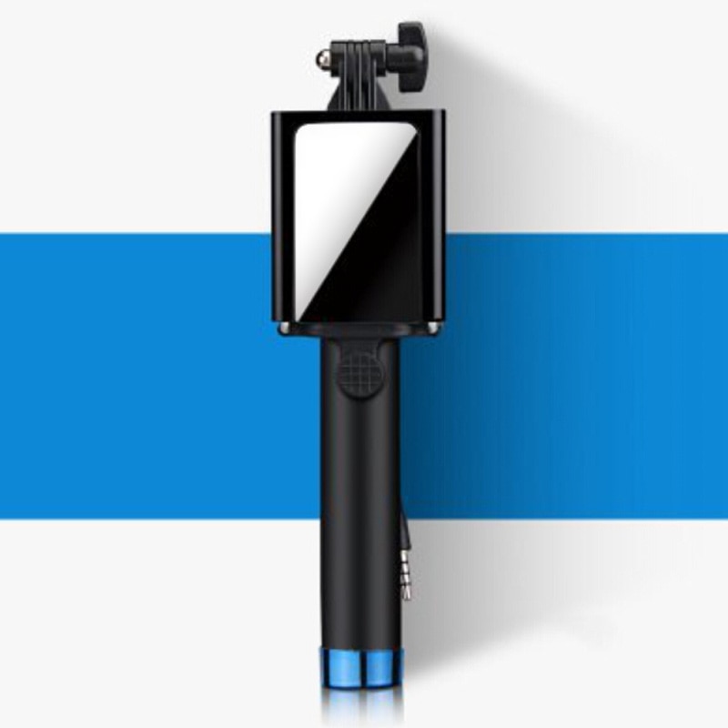 Para Iphone 6 5S samsung retrovisor Palo para selfies con espejo doblado De alambre De polo trípode/Palo Selfie De Pau De Palo Selfie Palo