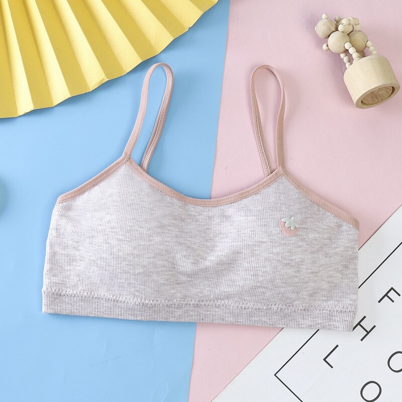 Sous-vêtements d'entraînement pour filles, soutien-gorge d'entraînement en coton doux pour adolescentes: Purple