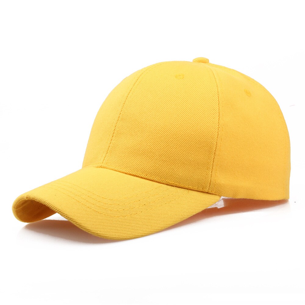 Black Cap Solid Color Baseball Cap Snapback Caps Casquette Hats Fitted Casual Gorras Hip Hop Dad Hats For Men Women Unisex: Yellow