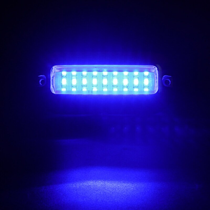 2Pcs 27 Blue LED Stainless Lights Underwater Pontoon for Marine Boat Transom