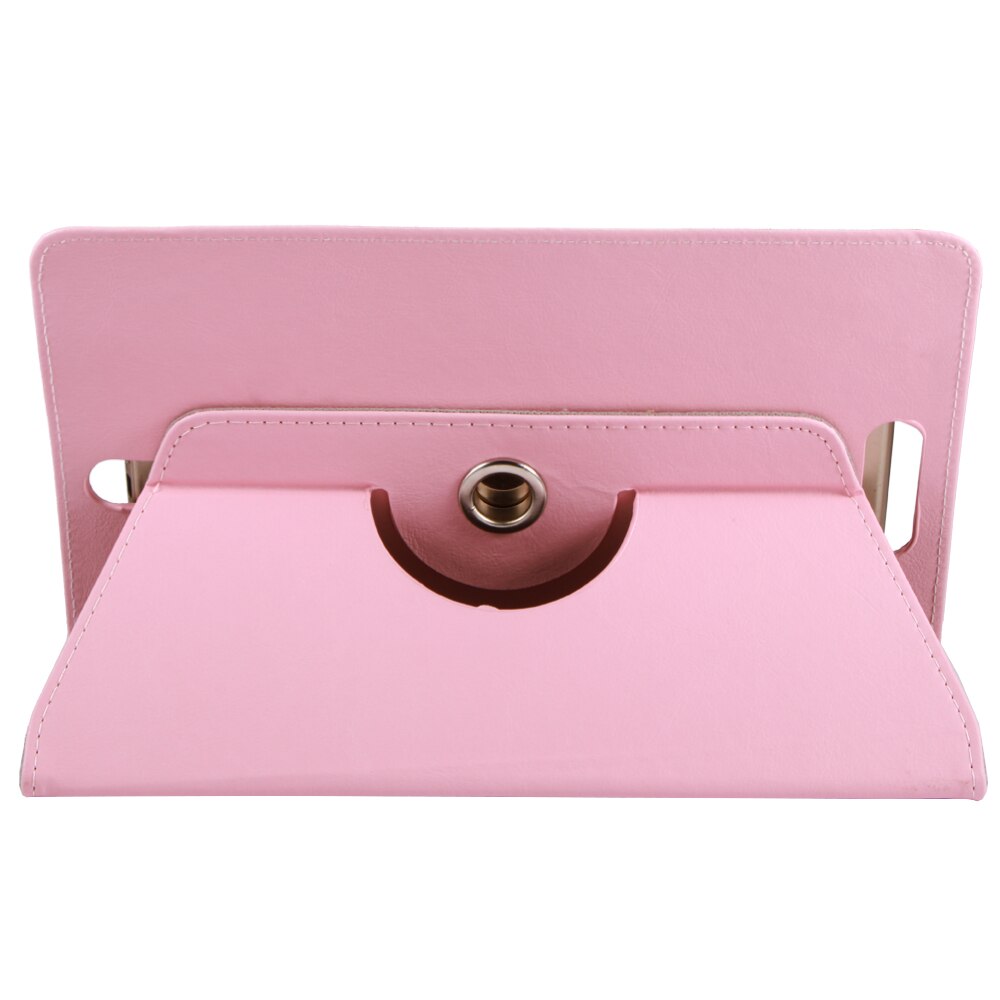 360 roterende smartcase 10 inch tablet leren hoes 4- hoekhaken roterende leren hoes waterdichte tablethoezen: Roze