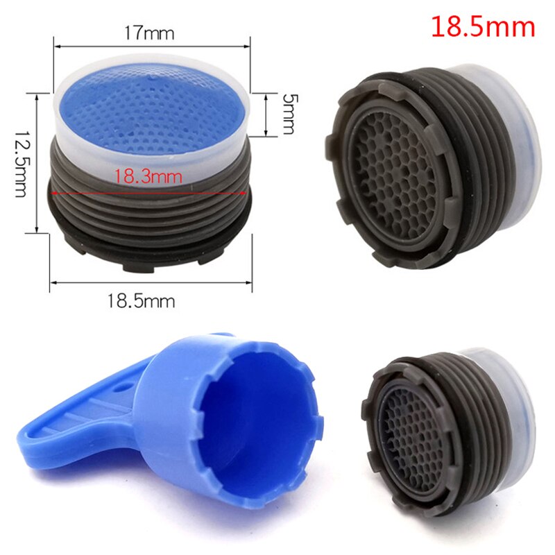 1set Friendly Plastic 16.5-24mm Thread Water Saving Tap Aerator Bubble Kitchen Bathroom Faucet Accessories: 18.5mm