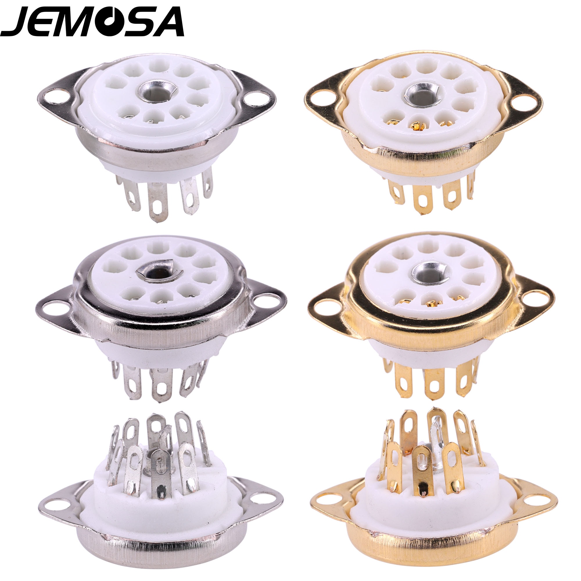 9pin Ceramic tube sockets GZC9-C B9A Valve Tube Base for 12AX7 ECC83 6922 ECC88 EL84 ECC82 12AU7 Vaccum Tube Amplifier Hifi