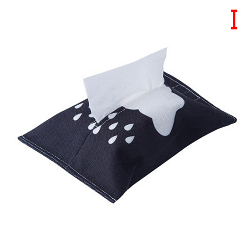 1 Pc Stof Cartoon Tissue Box Cover Zakdoek Servet Houder Cover Dier Katoen En Linnen Tissue Papier Opbergtas: --I