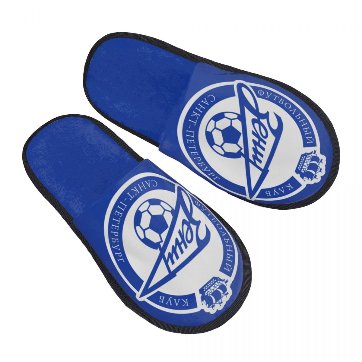 Zenit-zapatillas peludas de San Petersburgo FC para hombre y mujer, zapatillas cómodas de felpa peluda, zapatos cálidos antideslizantes para interiores: 1 / L