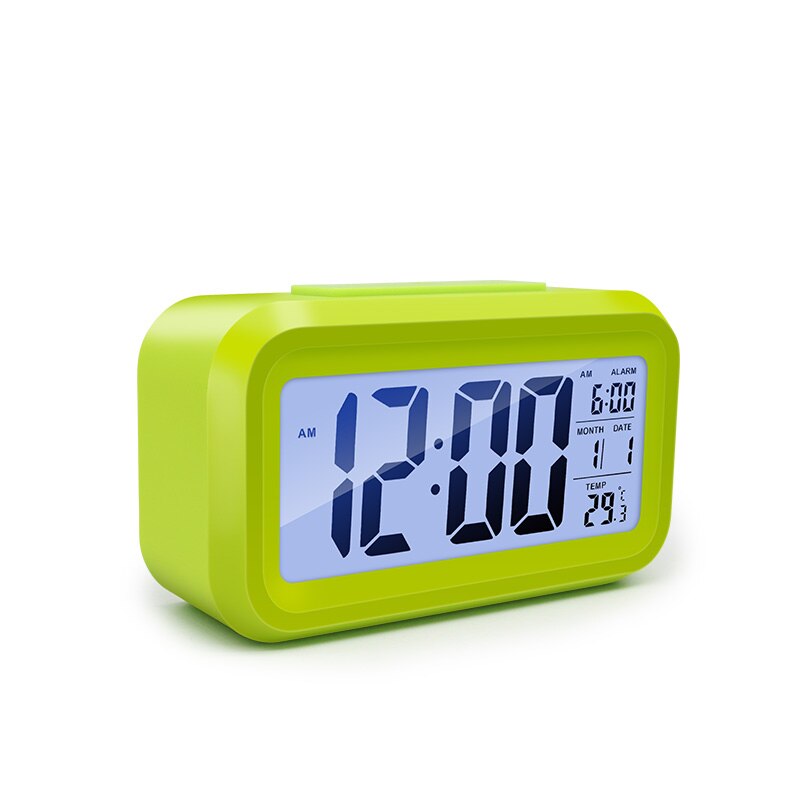 Horloge numérique pour enfants | Alarme numérique, données d'affichage LCD, fonction Snooze, capteur de rétro-éclairage électronique, veilleuse bureau, Table d'étudiant