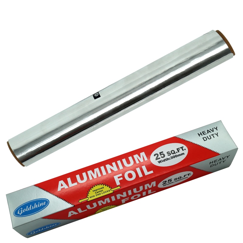 30% Off Aluminiumfolie Roll 300mm breedte (25 SQ) ft Heavy Duty Aluminiumfolie Wrap Commerciële Folie Wrap voor Food Service Industrie