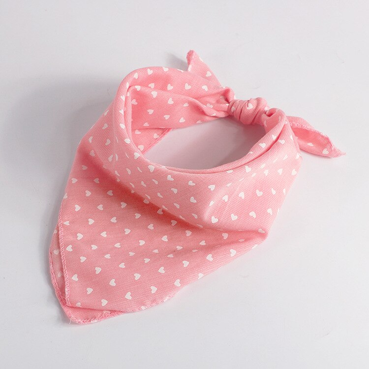 baby boy girl Children's soft Cotton Scarf Kid Neckerchief Collar Kids Collar Square scarf bib: pink