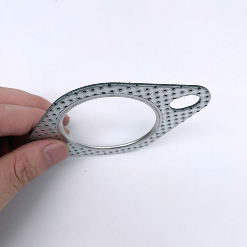 Exhaust Gasket - 10.8x6.3cm - Stainless Steel - High Temp Sealing Pad Replacement for Muffler