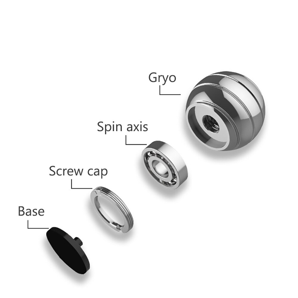 Mini Desktop Gyro Revolving Decompression Ball Desk Office Decor Art Toy Fidget Spinner Rotary Stress Relief Tabletop Ball Toy