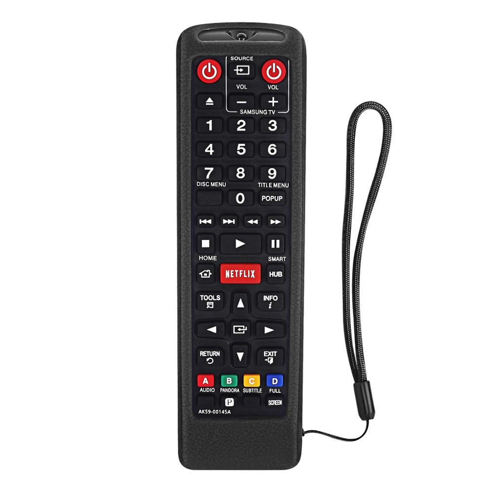 Protective Case TV Remote Control For Samsung AA59-00786A AA59-00602A AA59-00666A AA59-00741A 00637 00817A Silicone Soft Cover: Black